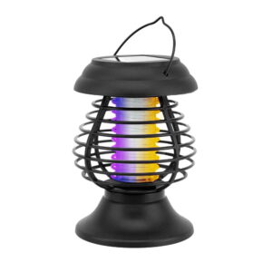2-in-1 Solar Yellow Flame/Bug Zapper Lantern