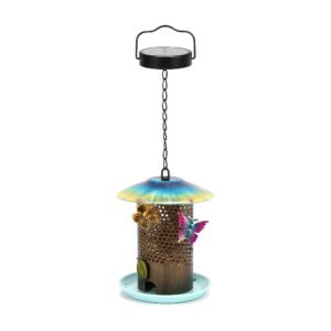 Hanging Bird Feeder With Solar LED (Outer Ctn Qty: 8)