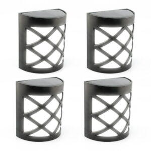 Solar Powered Deck Fence Wall Lights (Pack of 4)
