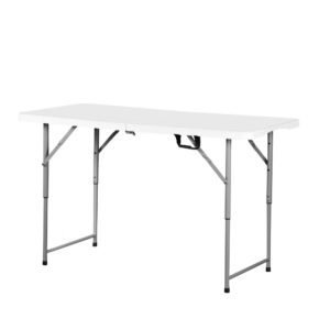 Blow Moulded Folding Table 122cm (L) x 60cm (W) x 48 to 74cm (H)