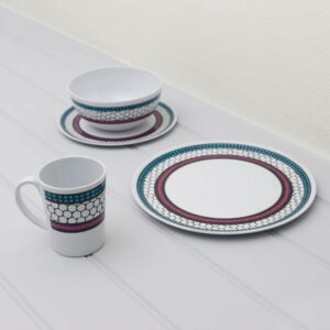 16 Pce Melamine Dinner Set - Honeycomb