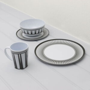 16 Pce Melamine Dinner Set - Stripe