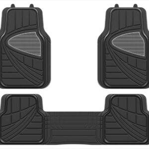 Deluxe Celebrity Rubber Car Mat Set with Full Cross Rear