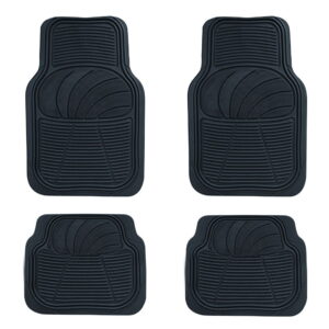 Rubber Splendour Mat Set in Black