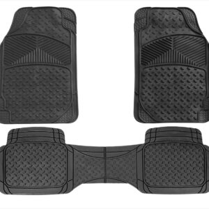 Canberra Rubber Car Mat Set with Full Cross Rear