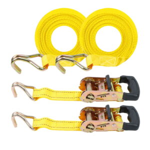 2 x 32mm/5m Ratchet Tie Downs with Rubber Handles