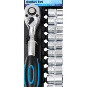 11-piece 1/2” Ratchet Driver Socket Set