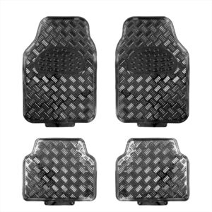 Checker Plate Mat Set Black